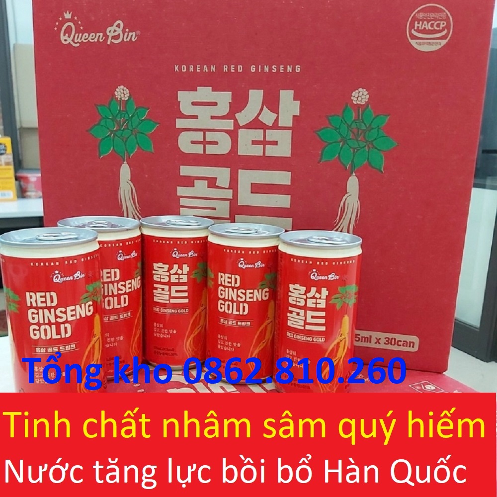Lon nước hồng sâm hàn quốc red ginseng gold 175ml
