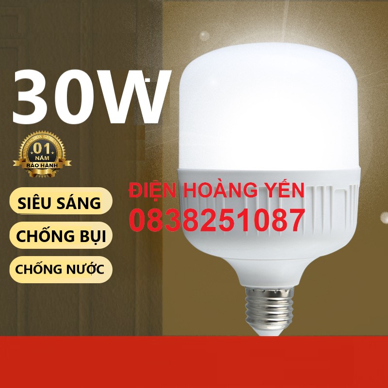 Bóng đèn Led trụ 30W Trắng BẢO HÀNH 12 THÁNG
