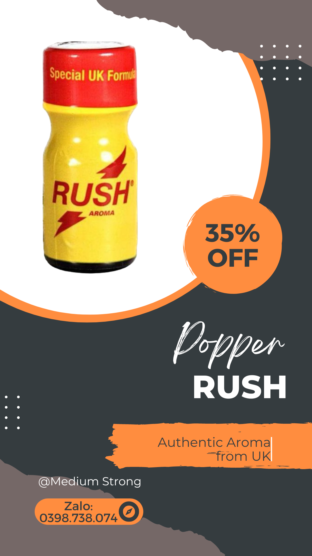 Nước hoa Nam chính hãng Aroma mùi hương dễ chịu 009 - Lọ 10ml RUSH