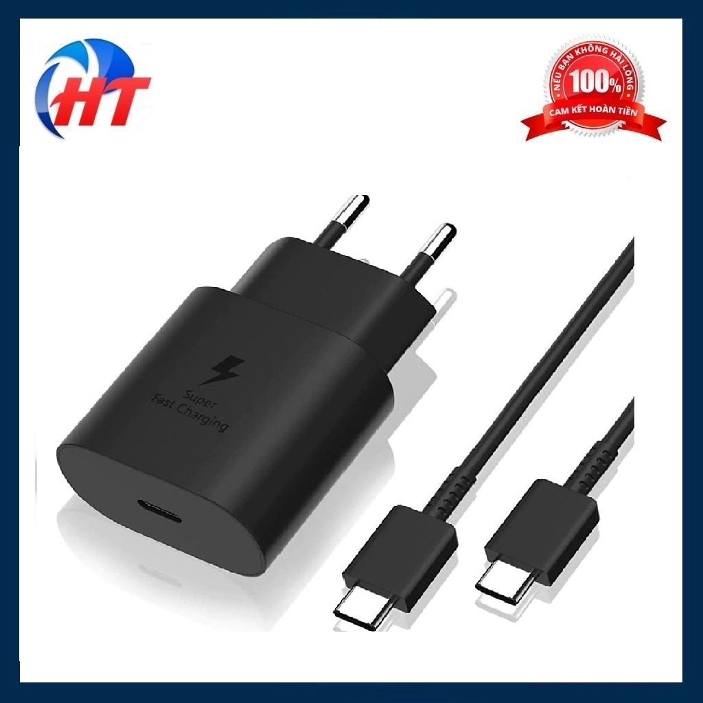 Combo sạc cáp nhanh 25w type c dùng cho samsung note10 / s10plus 5g / a80, oppo, vivo, huawei