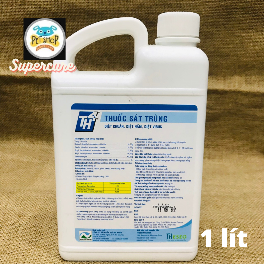 TH4+ 1 Lít - Sát Trùng Chuồng Trại 1000ml