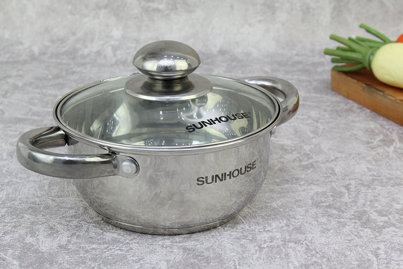 Nồi inox 3 đáy 16 cm SunhouseIME142