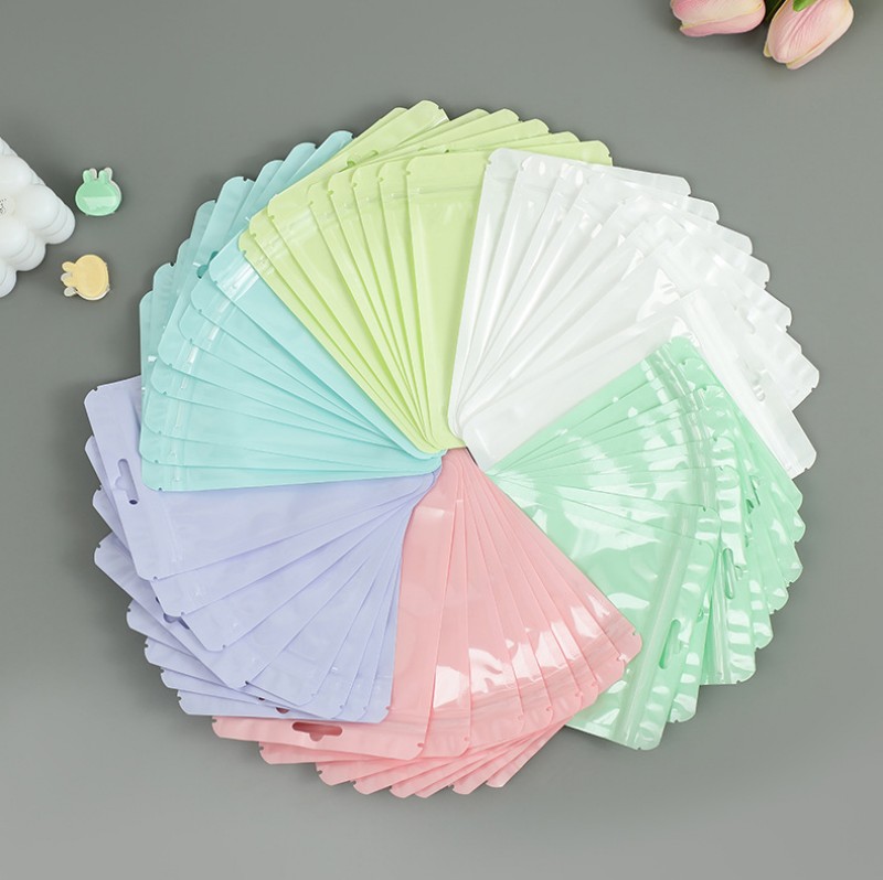 Set 10 Túi Zip đựng đồ màu macaron