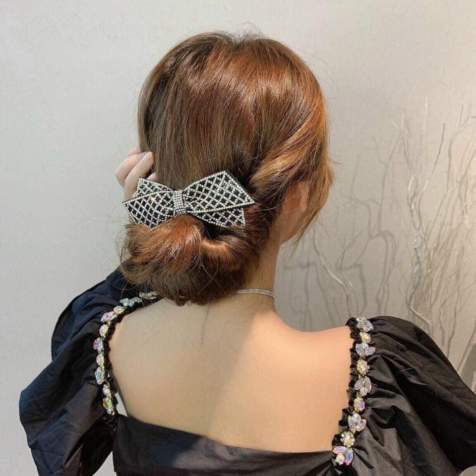 ✨✨✨ Cặp tóc nơ đính hạt siêu lấp lánh ✨✨