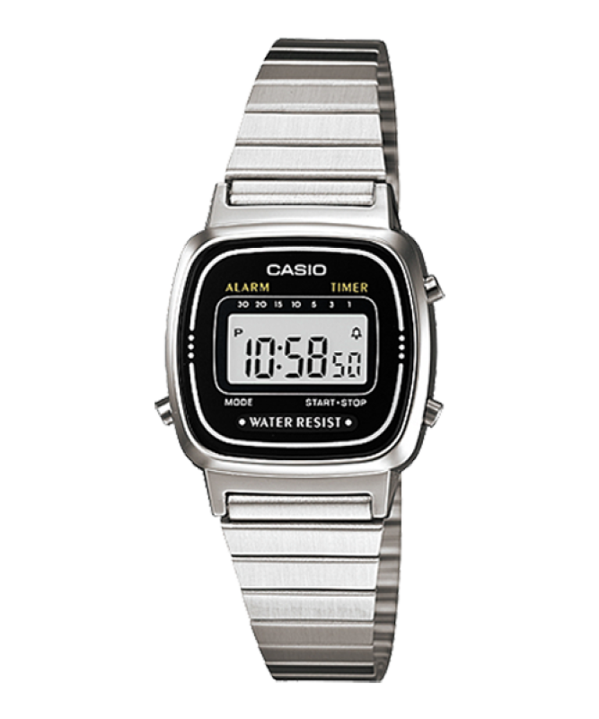 Đồng hồ Casio NữLA670WA-1 bảo hành chính hãng 1 năm - Pin trọn đời