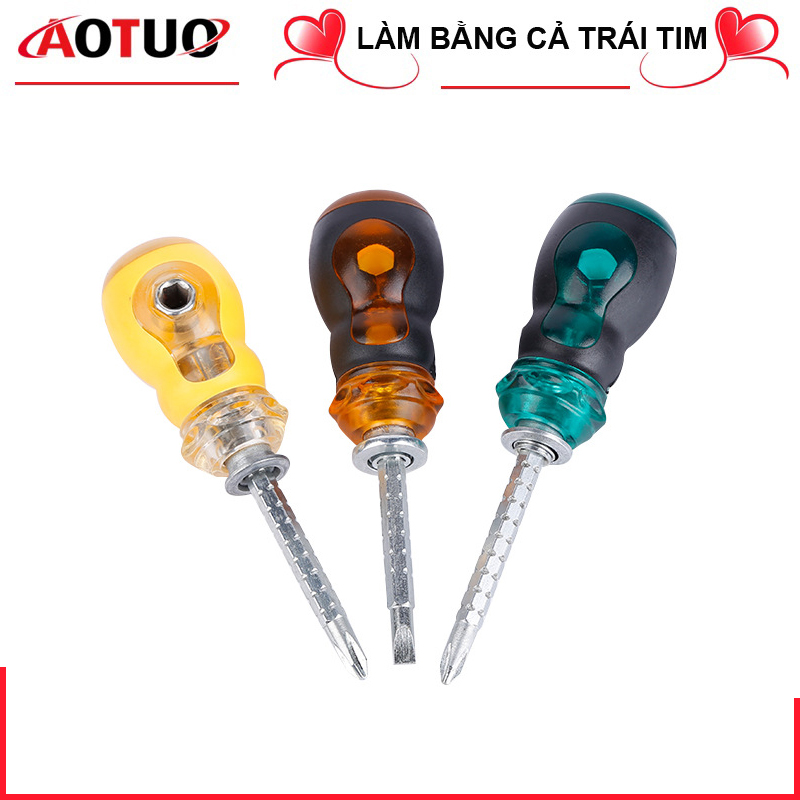 Aotuo tô vít lùn 2 đầu 6 ly có từ tính mạnh