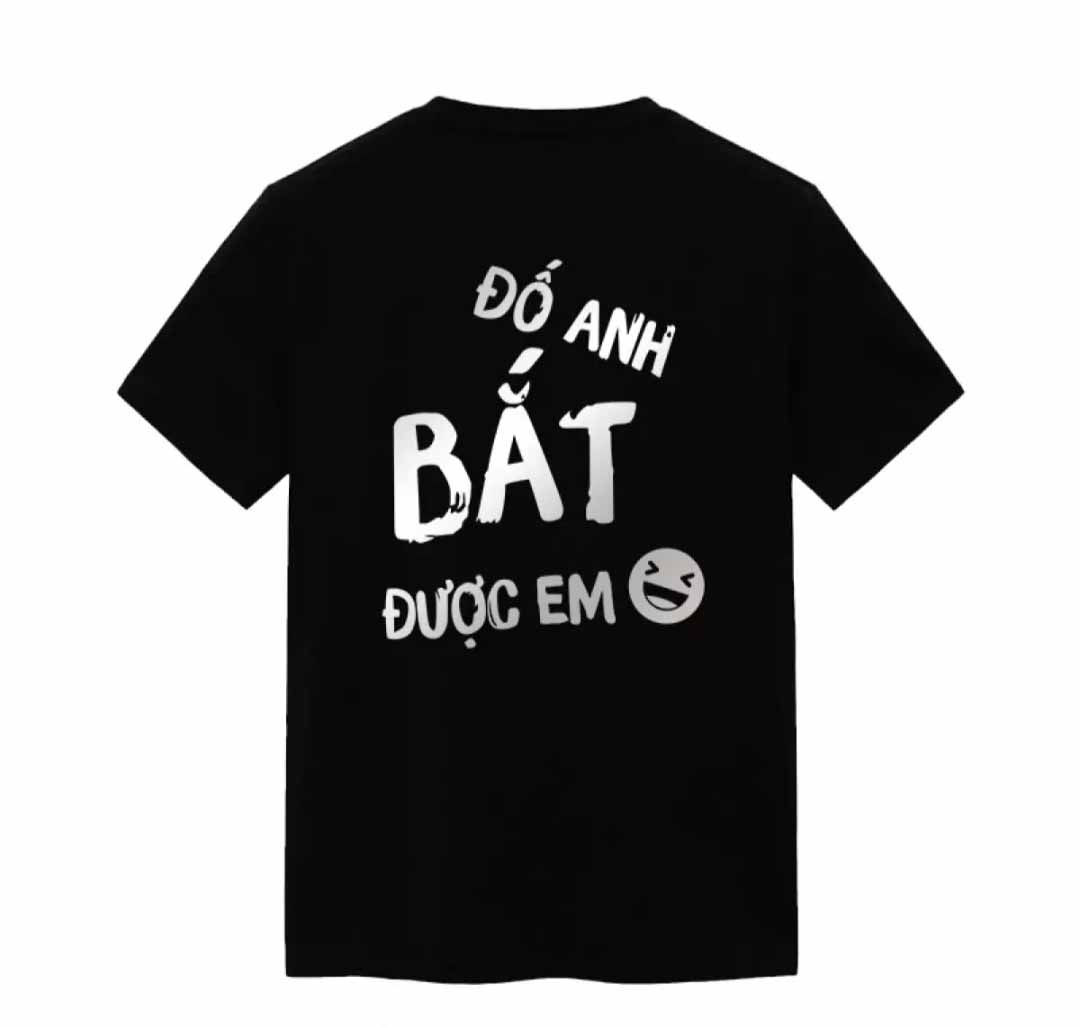 [HCM]Áo Thun Nam Nữ Form Rộng Hàn Quốc In Hình Đố Anh Bắt Được Em Độc Đẹp Vải Dày Mịn Thoáng Mát Thiết Kế Thời Trang Kiểu Dáng Năng Động Trẻ Trung