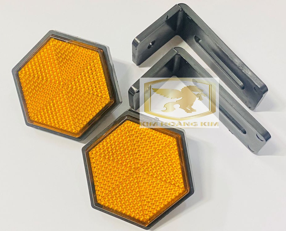 Mắt mèo lục giác 6 cạnh gắn biển số xe máy màu Xanh VÀNG siêu rẻ