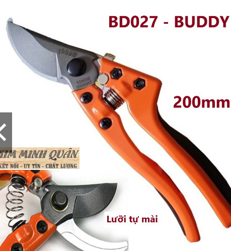 Kéo cắt cành lưỡi tự mài 200mm công nghệ japan bd027 buddy
