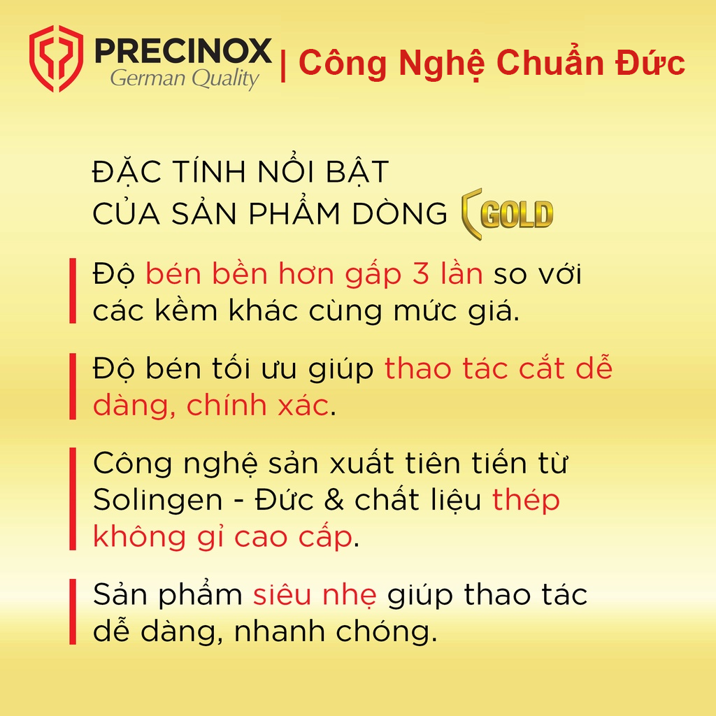 Kềm Inox Cắt Móng Precinox G201 2 Lưỡi Gà