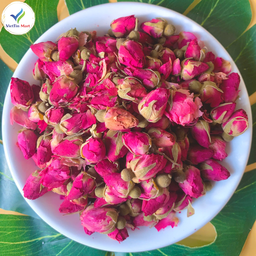 100G [ Lonpet] Nụ Hoa Hồng Đà Lạt  (Nguyên Nụ, Khô, Thơm, Đẹp)