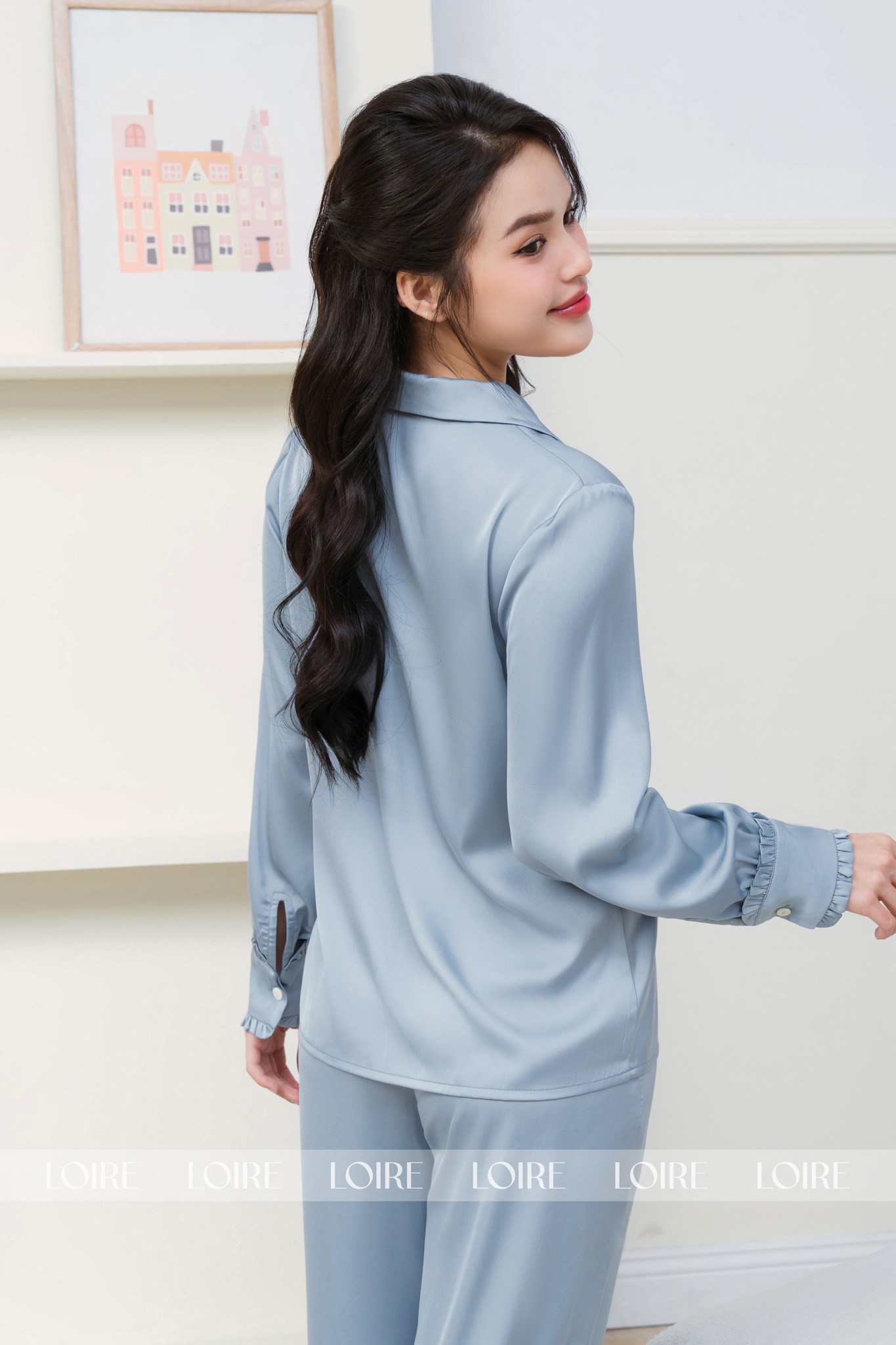 Bộ Pijama Lụa Dài Thanh Lịch Loirechic LPD14