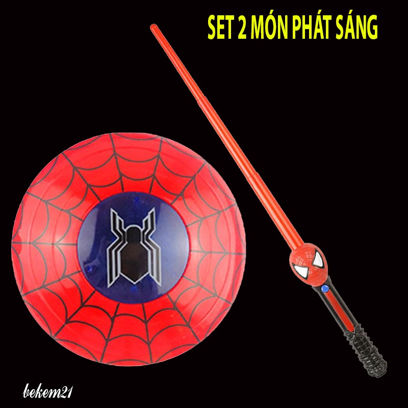 Đồ Chơi Hóa Trang Khiên Mặt Nạ Kjếm Thanos Bumblebee Batman Người Dơi Captain America SpiderMan Cho Bé Có Đèn Nhạc