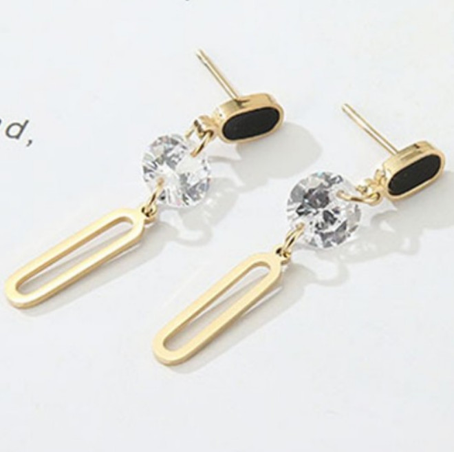 Bông Tai Tòn Ten Titan Ko Đen TT 2665
