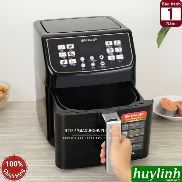 Nồi chiên không dầu Sharp KF-AF55EV-BK - Dung tích 5.5 lít