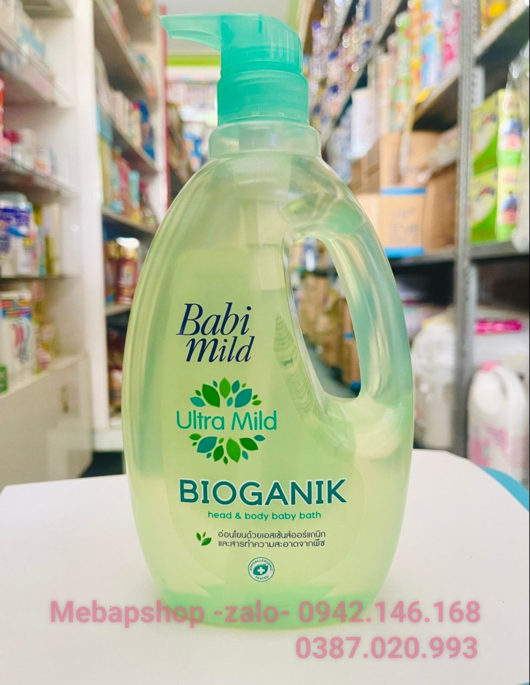 SƯÃ TẮM GỘI TOÀN THÂN BABI MILD 800ML(mẫu mới)