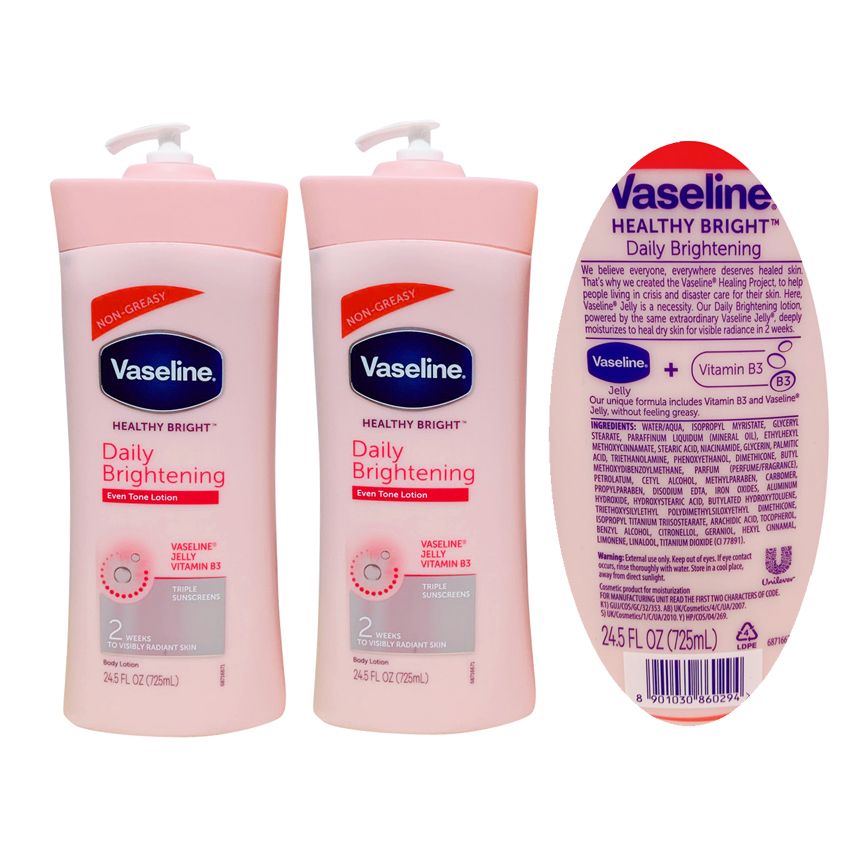 Sữa dưỡng thể Vaseline Healthy White UV Lightening Body Lotion 725ml bản Mỹ Sữa dưỡng thể Vaseline Healthy White UV Lightening Body Lotion 725ml