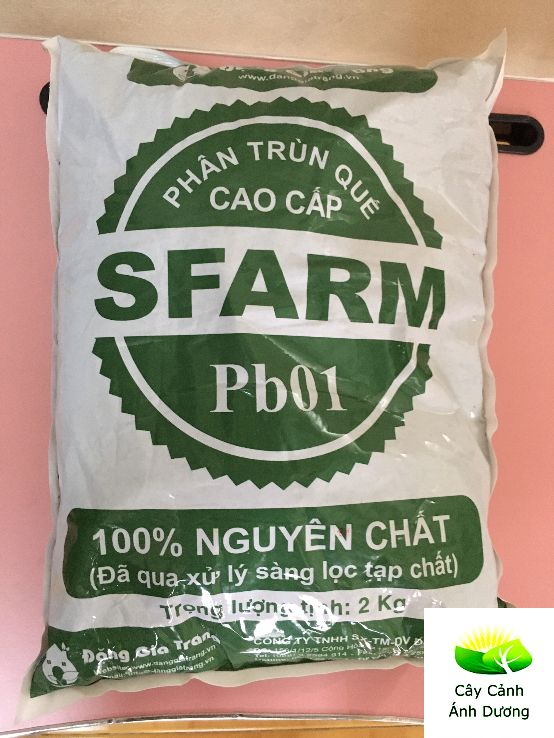 Phân hữu cơ vi sinh trùn quế SFARM Pb01 2kg
