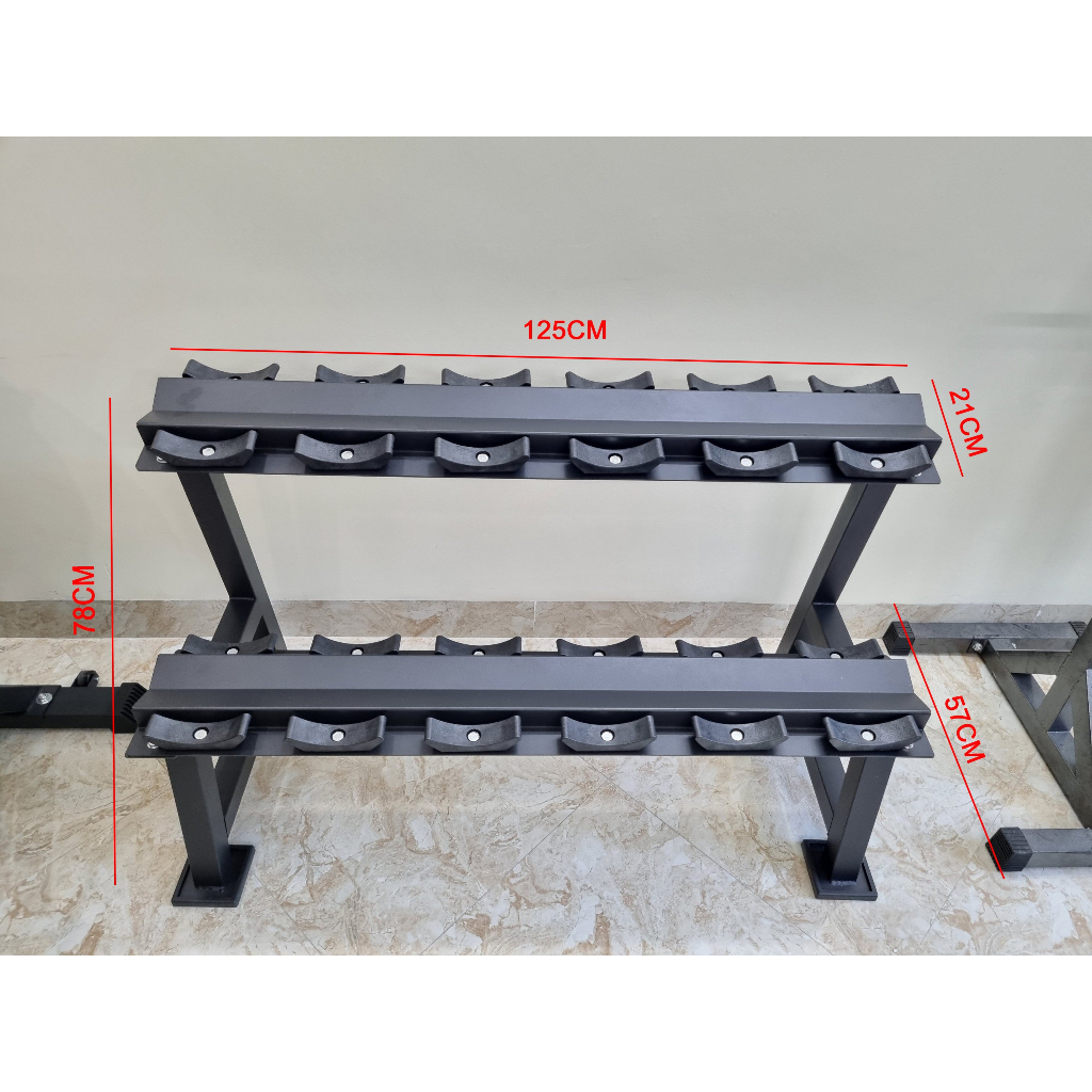 Giá để tạ tay 2 tầng Kingbox GD ( 6 cặp tạ )