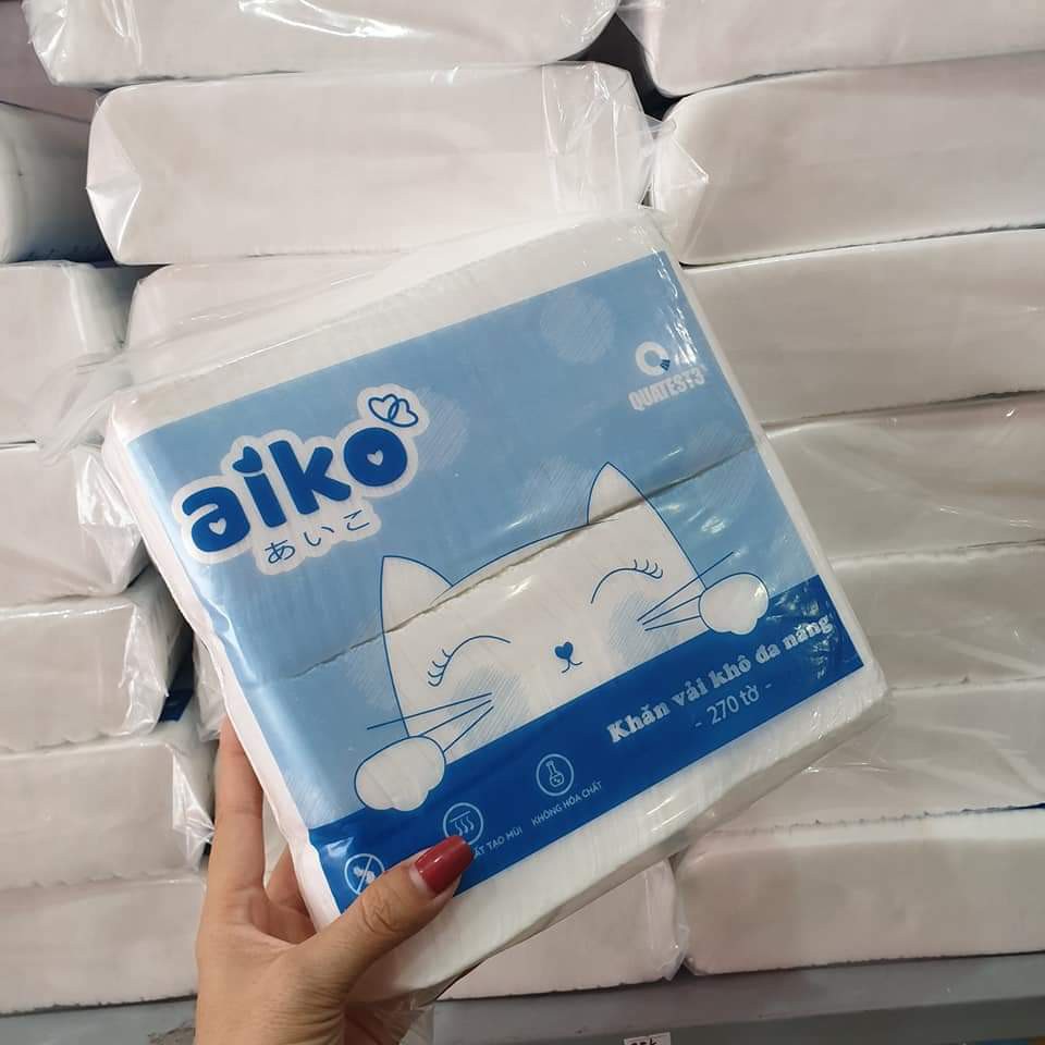 Khăn vải khô đa năng Aiko 270 tờ