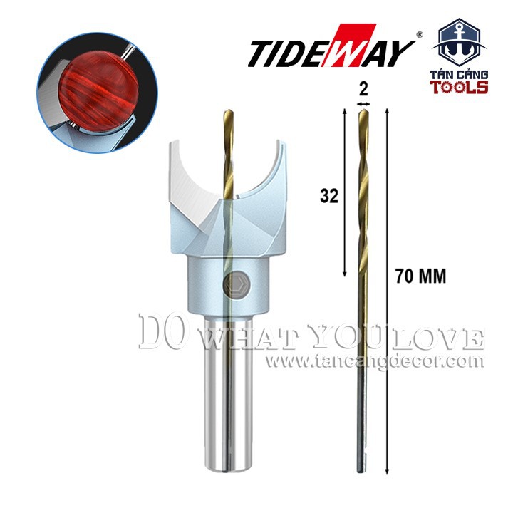 Mũi 2mm Sơ Cua Cho Mũi Tiện Hạt Tròn Tideway