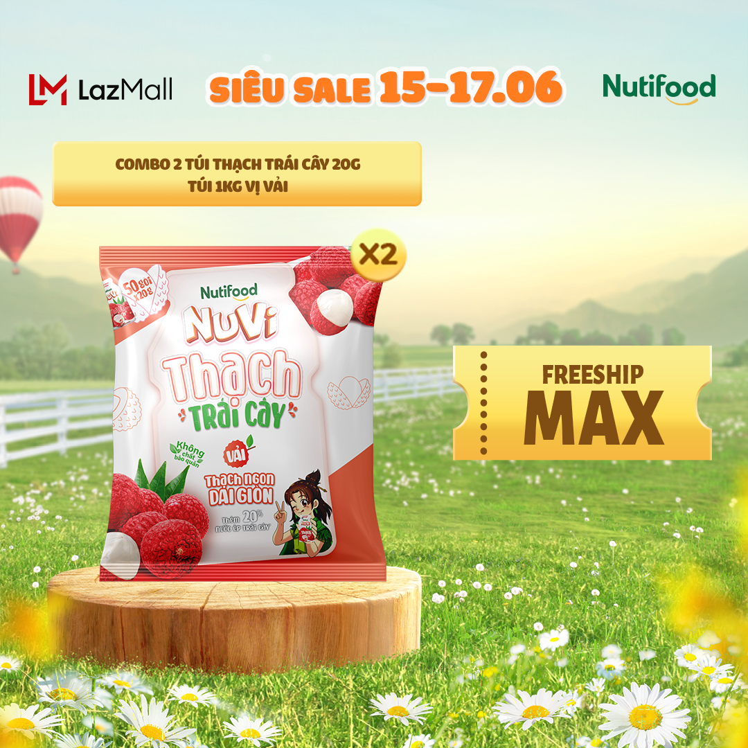 Combo 2 Túi Thạch Trái Cây Nuvi 1000g x 2