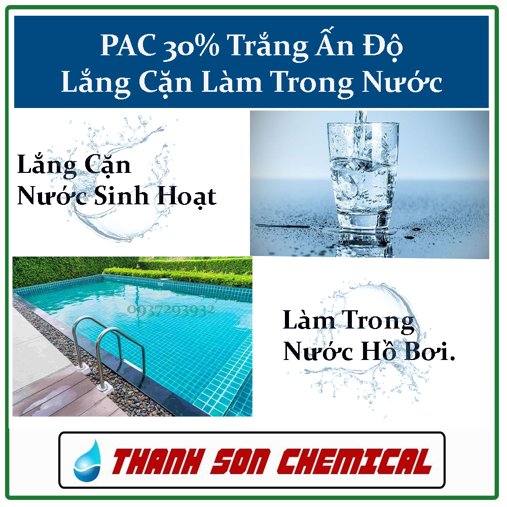 1 Kg PAC 30% Trắng Ấn Độ lắng cặn làm trong nước