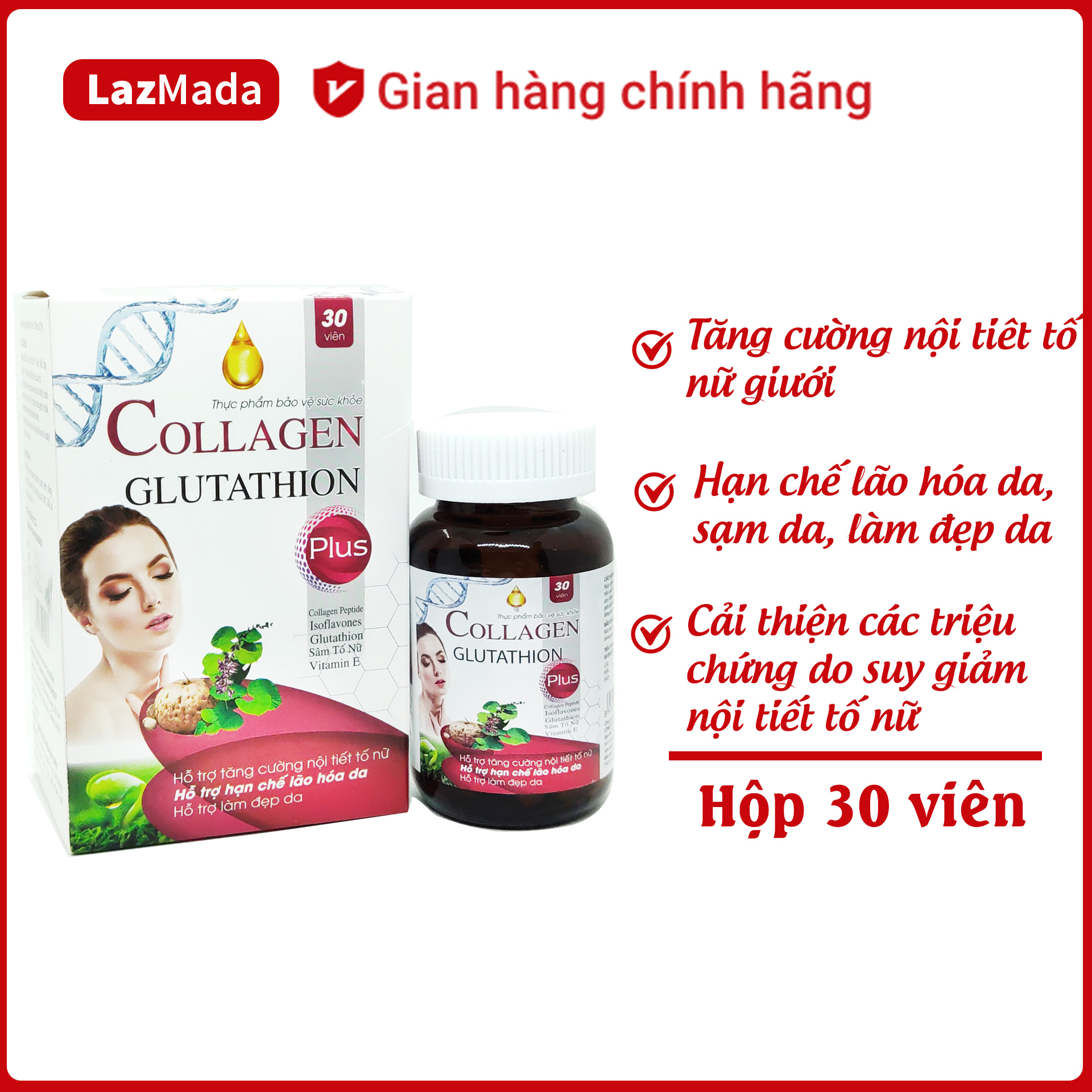 Viên uống đẹp da Collagen Glutathion Plus - Giúp làm đẹp da