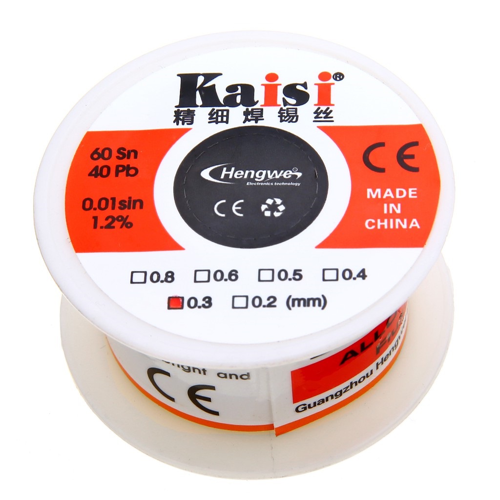 Cuộn dây thiếc hàn 0.3mm, lõi dây hút chì (1 cuộn)