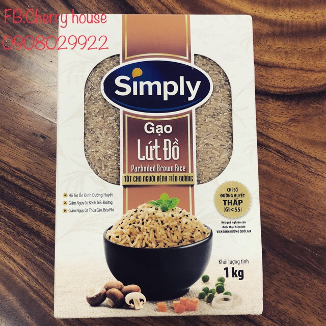 [HCM]GẠO LỨT ĐỒ SIMPLY HỘP 1KG