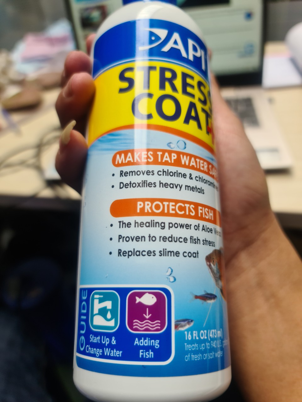 [HCM]Stress Coat++ API – Dưỡng cá thần dược cho cá cảnh cá koi cá rồng 500ml