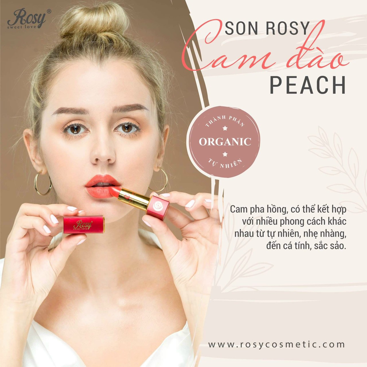 Son Sáp Rosy Siêu Lì Chính Hãng 100% Kèm Phiếu Bảo Hành Full Màu