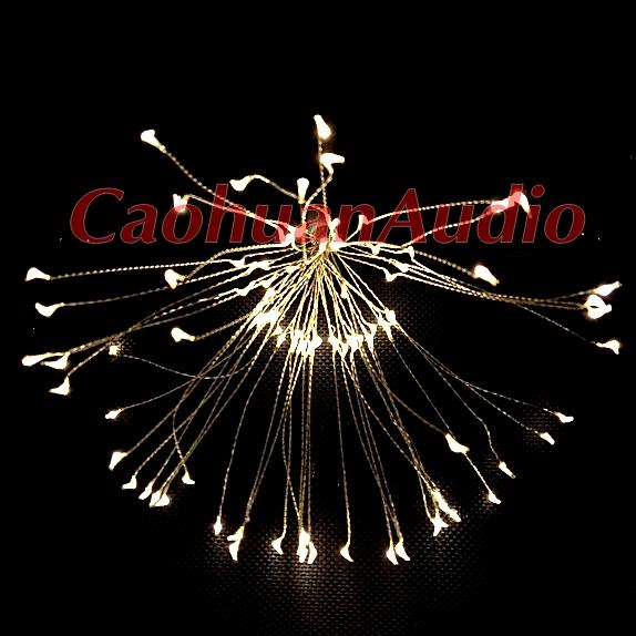 Bộ dây 5 chùm đèn Led pháo hoa firework ánh vàng