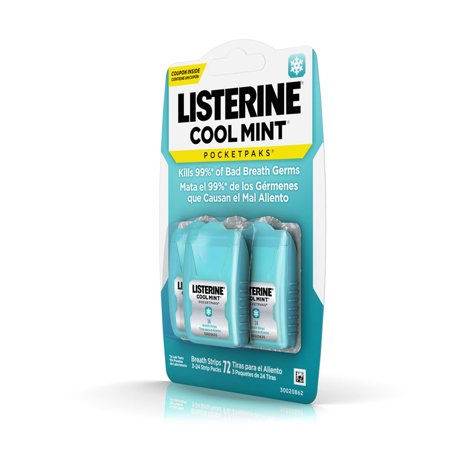 Miếng ngậm thơm miệng - diệt khuẩn listerine vỉ 72 miếng nội địa usa