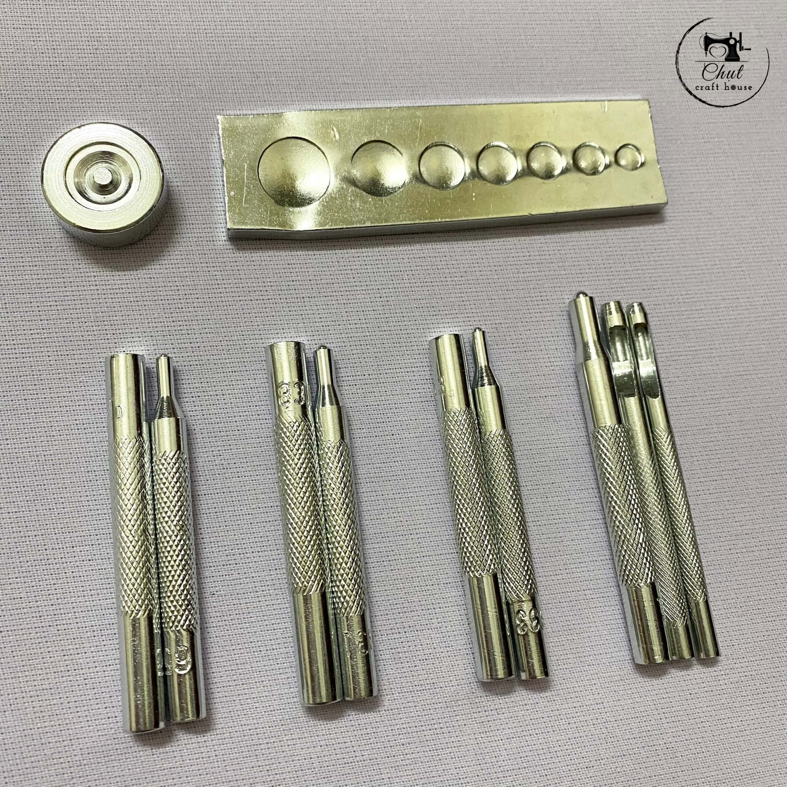 Bộ đóng cúc 4 chi tiết dùng cho đồ da, may handmade