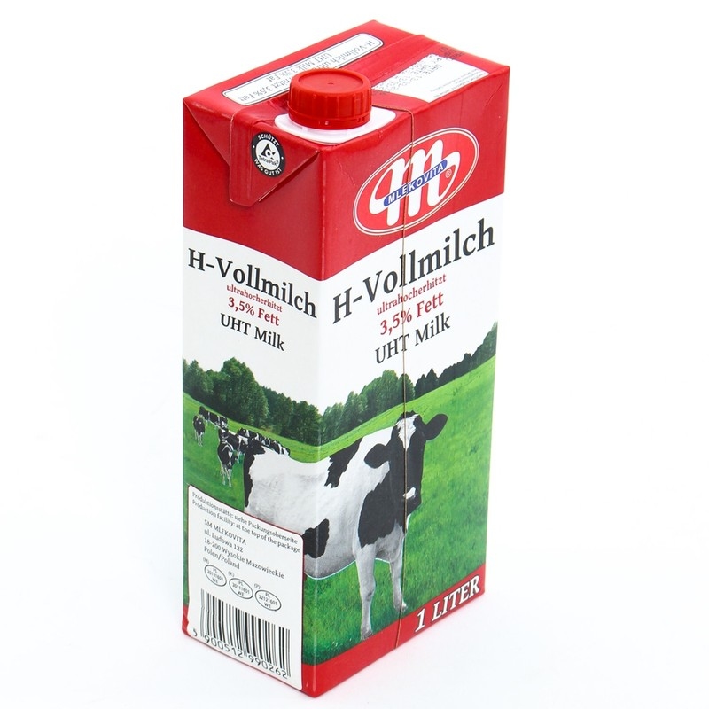 Sữa tươi không đường Mlekovita Ba Lan hộp 1L