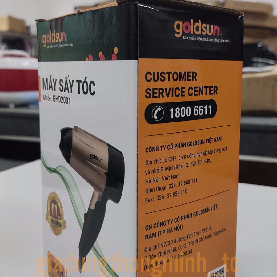Máy Sấy Tóc Goldsun GHD2001 - Bảo Hành 12 Tháng