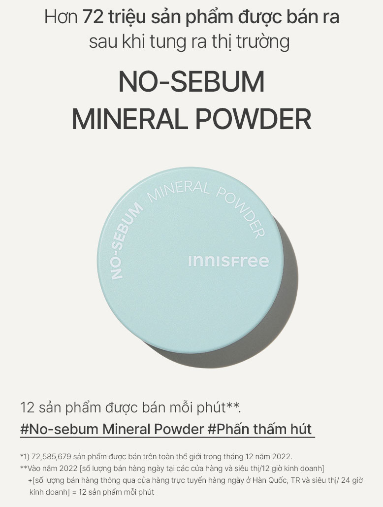 Phấn phủ bột kiềm dầu Innisfree No Sebum Mineral Powder