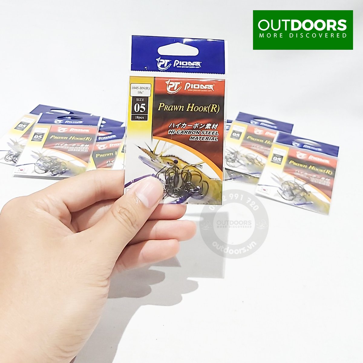 Lưỡi câu Tôm Hàn Quốc nhiều size