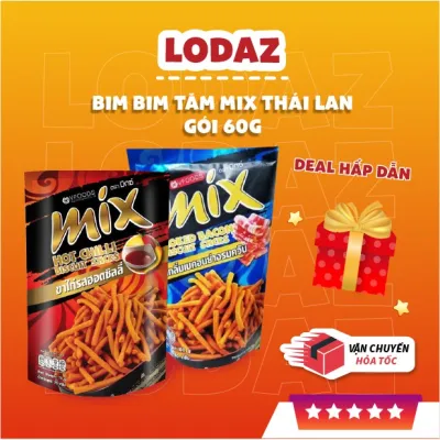 Bim Bim que cay MIX Thái Lan | Snack ăn vặt vị rong biển, tỏi ớt và thịt xông khói 60gr/gói