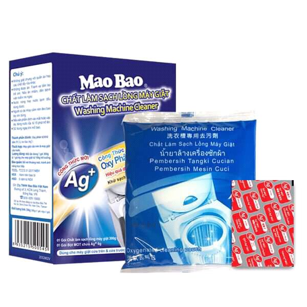 Tẩy lồng máy giặt MaoBao 300g (kèm gói 6g Ion Ag+)