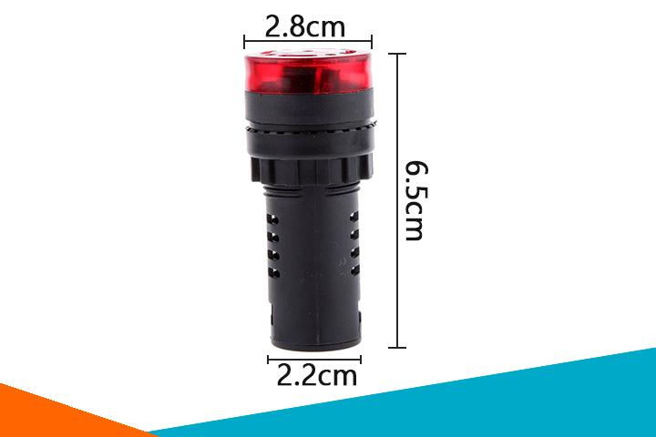 Đèn báo nguồn có còi ad16-22sm 220vdc