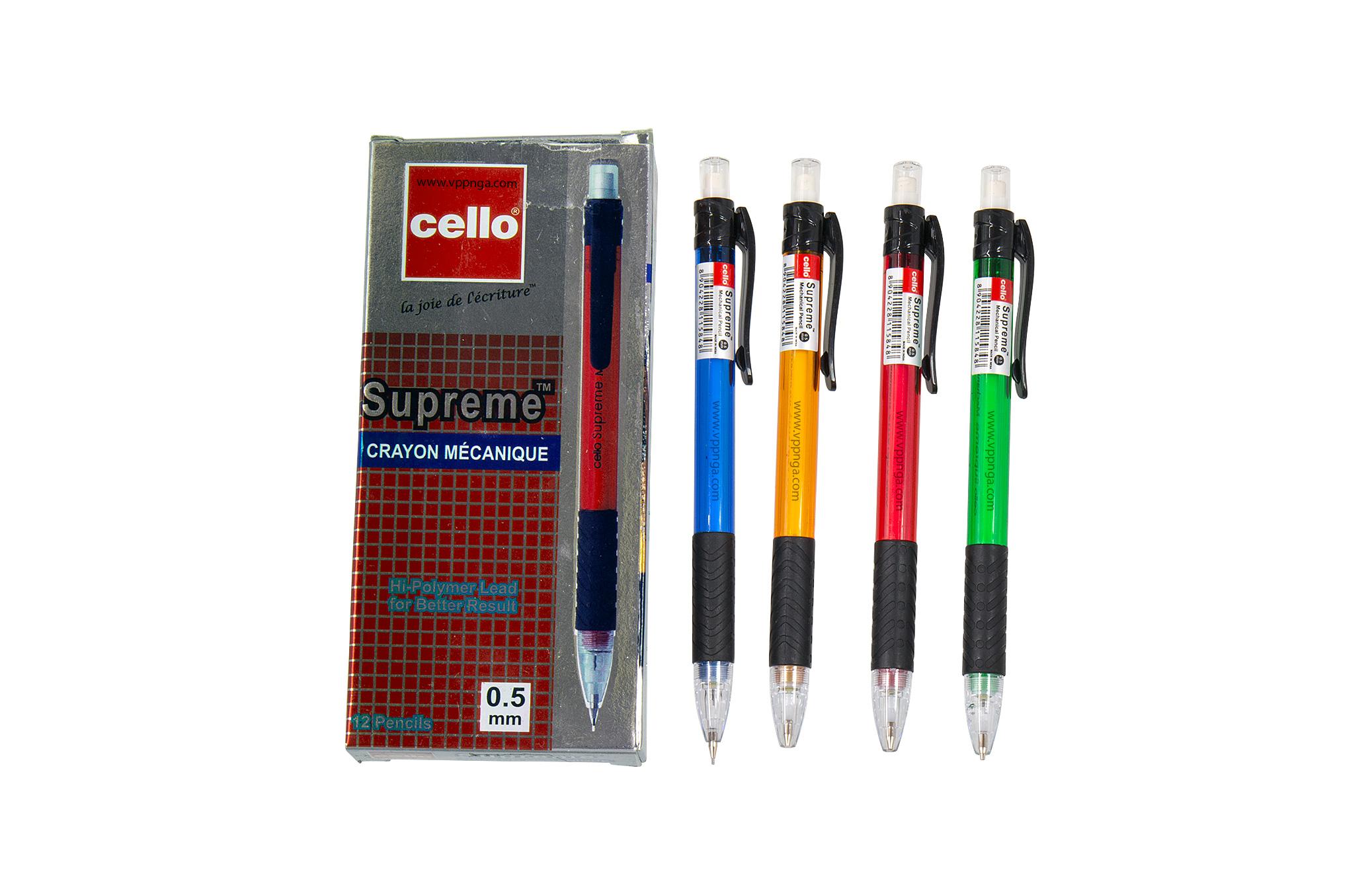 [HCM]Bộ 4 cây bút chì bấm Cello Supreme 0.5mm