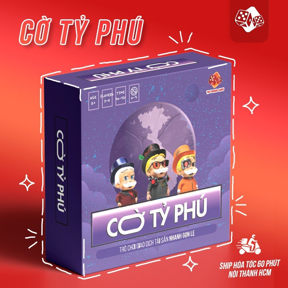 [HÀNG CAO CẤP] Cờ tỷ phú Top boardgame 2023 monopoly Tiếng việt cao cấp