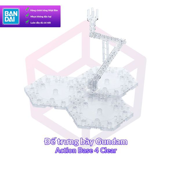 [7-11/12 VOUCHER 8%]Đế trưng bày Gundam Bandai Action Base 4 1/100 MG RG HG SD – Base [TAM]