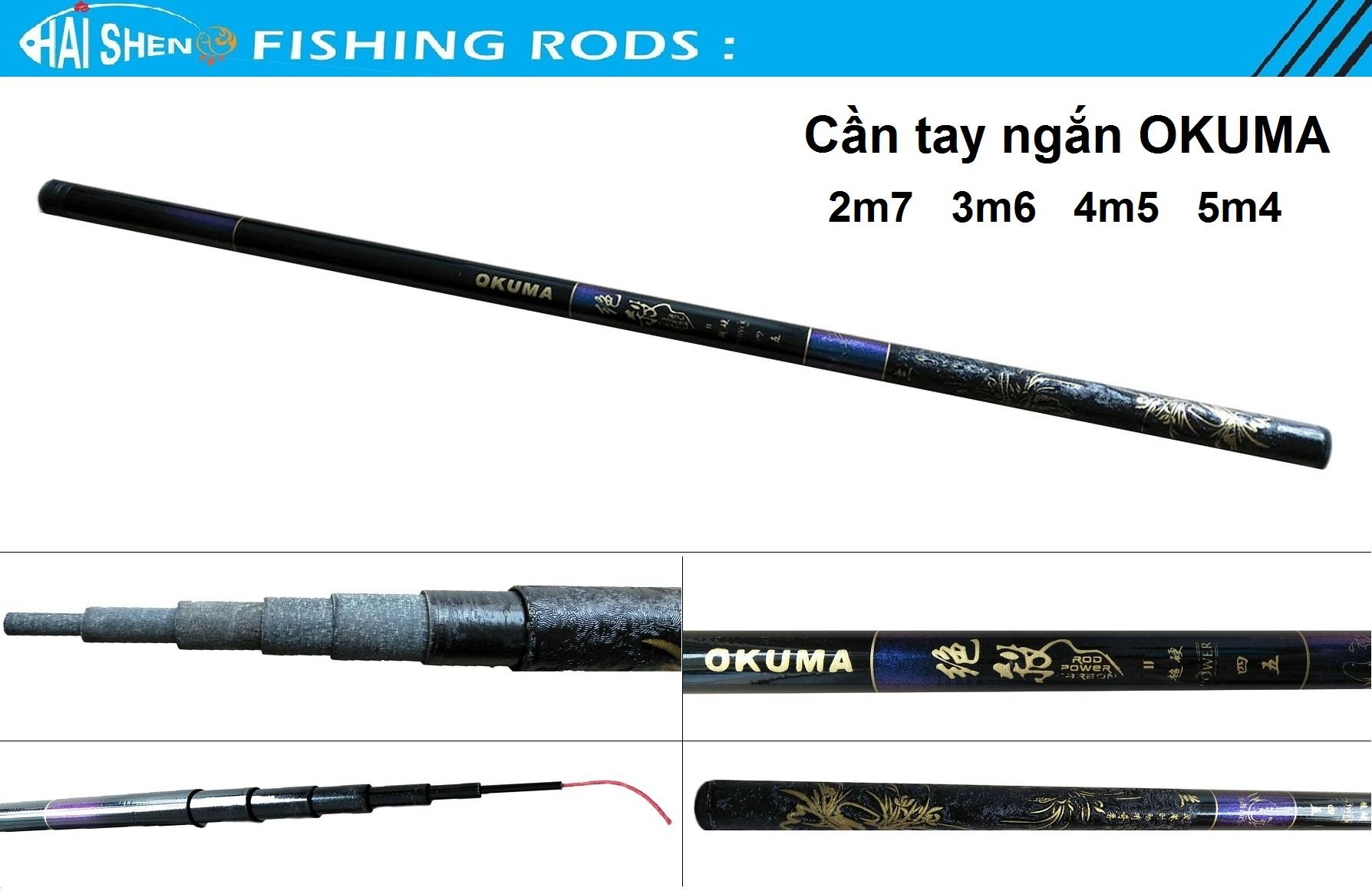 [HCM]CẦN CÂU TAY NGẮN THƯỜNG OKUMA