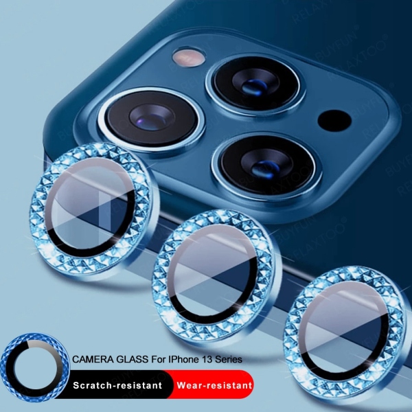 Fundas Coque For iPhone 13 Pro Max Case Diamond Camera Lens Protectors For iPhone13 I Phone 13Pro ProMax Mini Tempered Glass Cap
