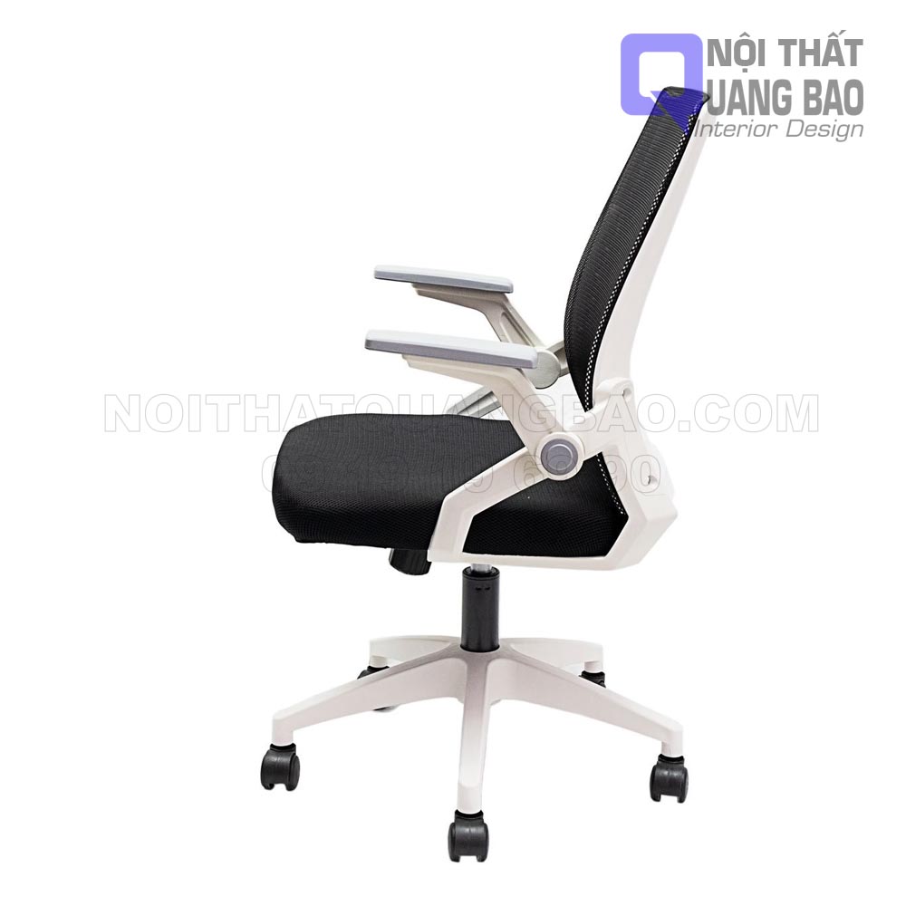 Ghế 872 khung nhựa pp lưng lưới nệm mút chân nhựa nylon có thể nâng hạ