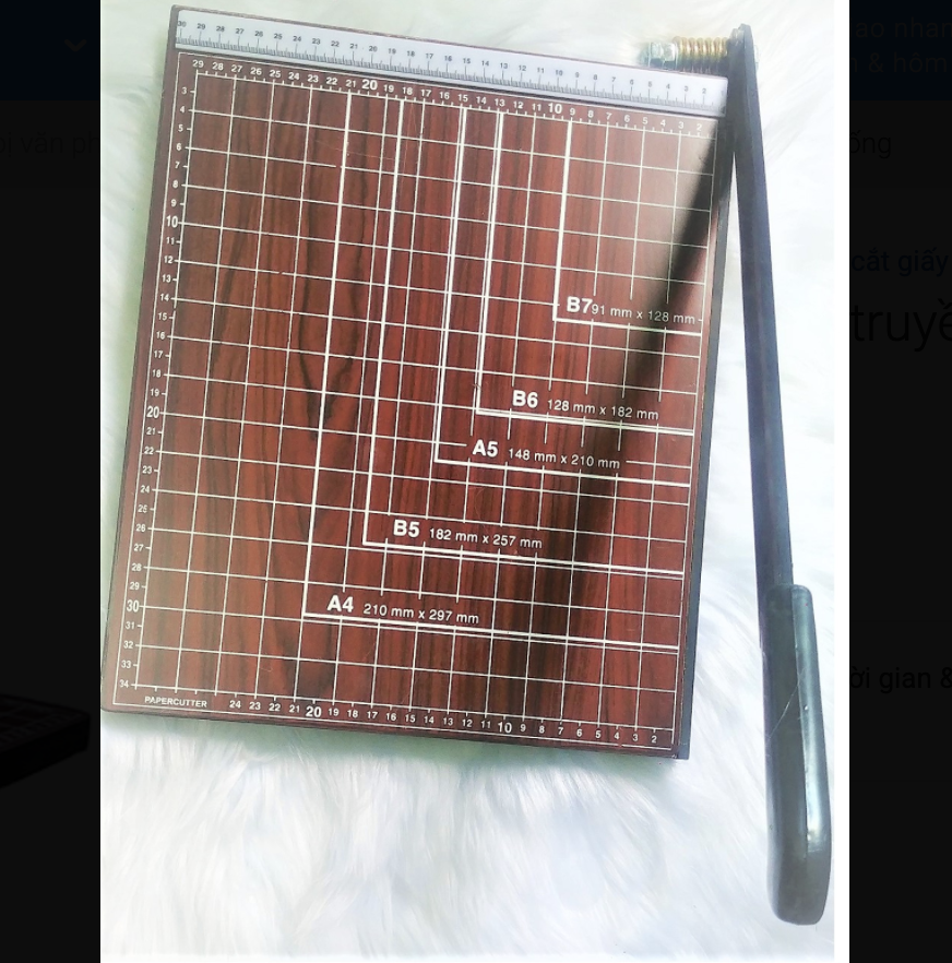 Bàn cắt giấy A4 gỗ mặt mica A4