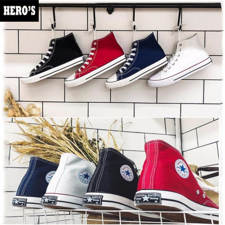 Giày Sneaker Vải Cao Cổ Nam Nữ Hàn Quốc - Giày Thể Vải Nam Nữ Hàn Quốc - Giày Đôi - Giày Cao Cổ - Giày Vải - (GIÁ CỰC RẺ) giá rẻ